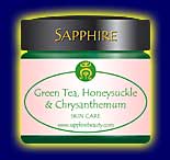 Green Tea Honeysuckle and Chrysanthemum Hand and Body Cream part of the natural skin care range from Sapphire Natural Beauty