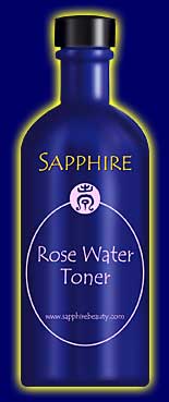 Rose Water Toner part of the natural skin care range from Sapphire Natural Beauty