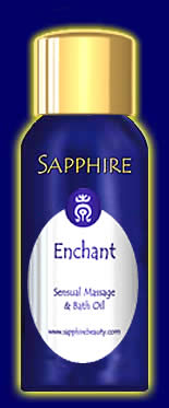 Enchant sensual massage and bath oil from Sapphire